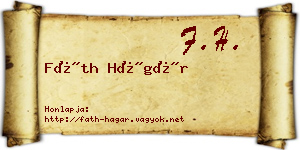 Fáth Hágár névjegykártya